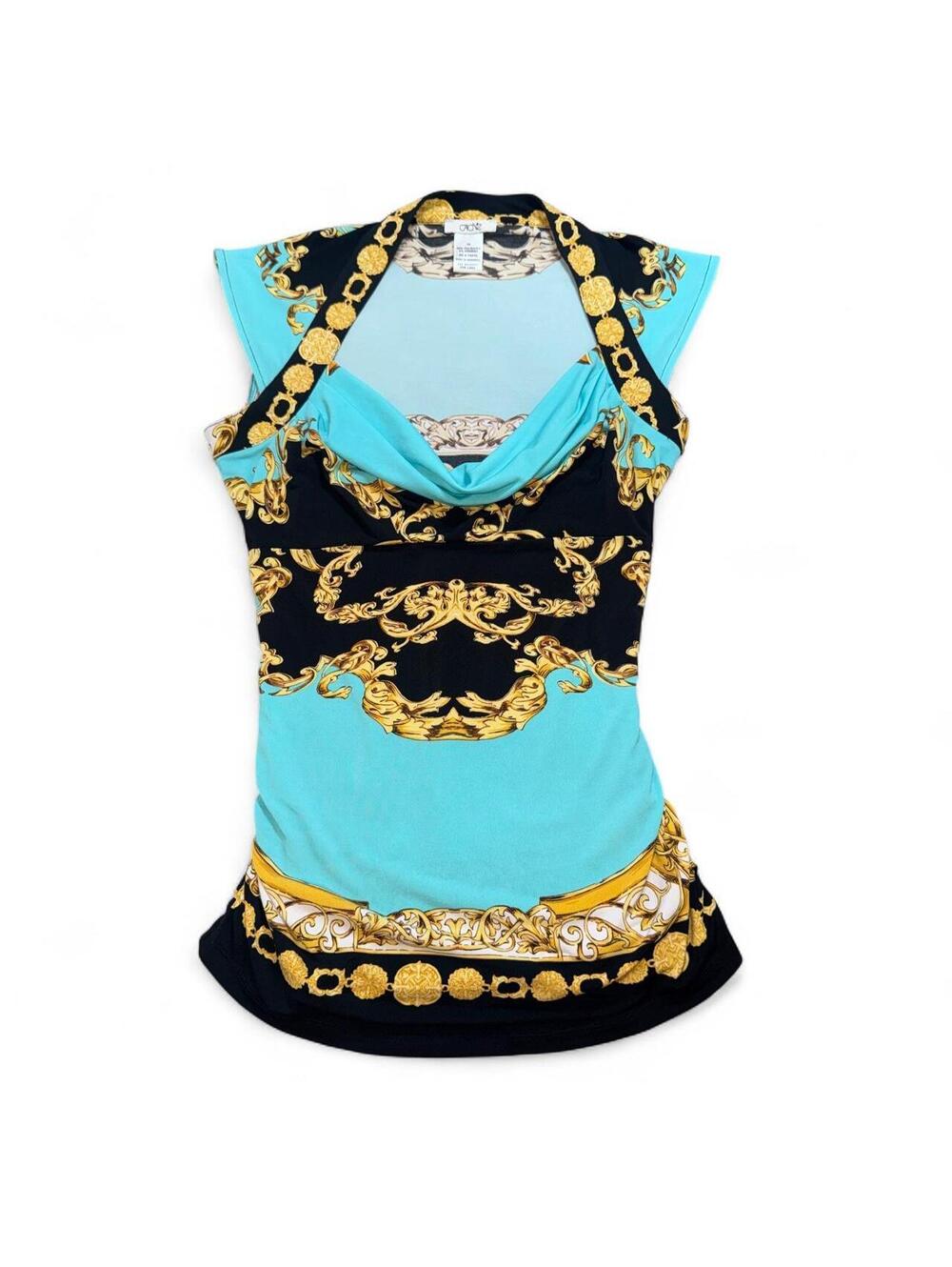 Vintage Cache baroque print top